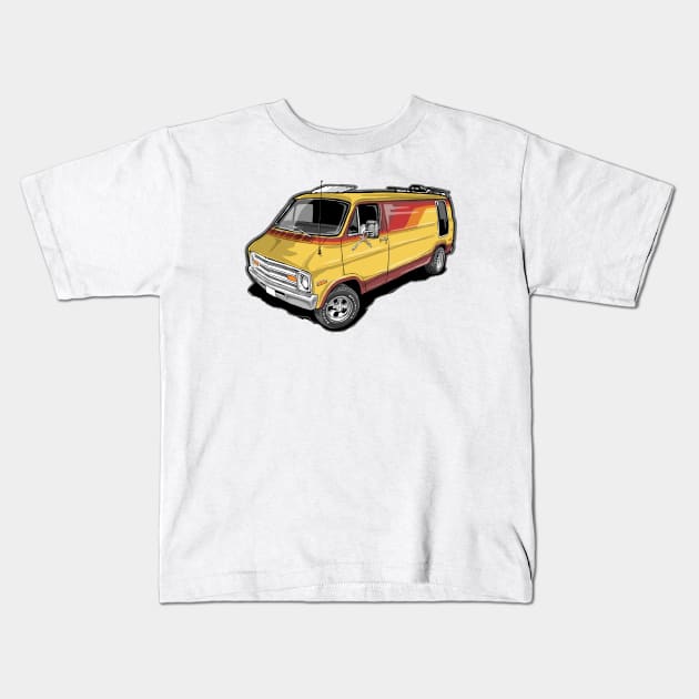 VAN 70s Kids T-Shirt by AMOS_STUDIO